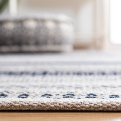 Montauk 5' x 8' Black and Gray Wool Cotton Handmade Rug