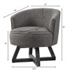 360° Swivel Living Room Chair,Linen Fabric Accent Chair with Solid Wood Base,Ideal for Bedroom or Office-Maison Boucle - 2 of 4