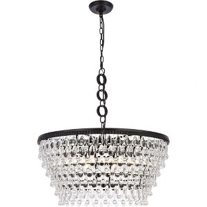 Elegant Lighting Nordic 6 - Light Chandelier in  Black - 1 of 3