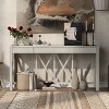 60'' Acacia Wood Console Table with Storage,Modern Farmhouse Entryway or Sofa Table for Hallway or Dining Room–The Pop Home - 2 of 4