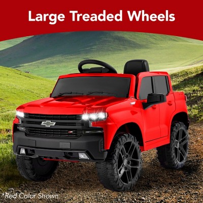 White 12V Chevrolet Silverado Ride-On Truck with Remote Control