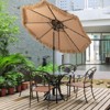 Tangkula 9 ft Outdoor Tiki Umbrella Double-Roof Hawaii Style Umbrella W/ Tilt Mechanism & Hand Crank 9-Tier Endothermic Straw 8 Sturdy Steel Ribs - 4 of 4
