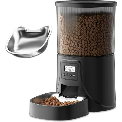 Automatic Cat and Small Dog Feeder, 4L Timed Food Dispenser with Dual Power, Easy Clean