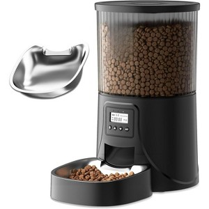 Automatic Cat and Small Dog Feeder, 4L Timed Food Dispenser with Dual Power, Easy Clean - 1 of 4