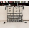 HomeRoots 18" Beige and Black Southwestern Cotton Throw Pillow With Tassels - 2 of 4