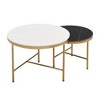 NicBex Coffee Tables for Living Room Modern 31.5" Round Coffee Table Lift-top Nesting Coffee Tables with 2 Drawers and Storage - 3 of 4