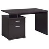 NicBex 2-Drawer Reversible Office Desk Secretary Table,Home Office Desk for Study&Company,Cappuccino Computer Desk, Home&Office Workstation - 3 of 4