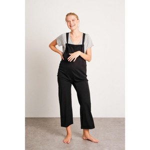 NOM Maternity Imogen Knit Overalls - 1 of 4