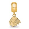 Black Bow Jewelry 14k Yellow Gold Plated Sterling Silver Chicago Blackhawks NHL Bead Charm - 2 of 4