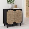 NicBex Boho Sideboard Buffet Cabinet with 2 Doors for Kitchen,Living Room,Black - 2 of 4