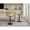 Vynxaria Gray Rattan Swivel Accent Chairs - Set of 2, Adjustable Counter Height - 4 of 4