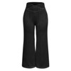 Women's Pants High Waisted Wide Leg Pants Criss Cross Waist Striped Trousers - 2 of 3
