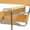 Baxton Studio Jericho Leather Mid Century Modern Accent Chair Tan: Chrome Finish, No-Mar Feet, Fully Assembled - 2 of 3