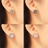9 Pairs 20G Round Stud Earrings Stainless Steel Cute Druzy Crystal Studs Earrings Pierced for Women Men 10mm/12mm - 2 of 4