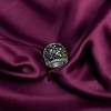 Slickblue Brass Ring with Multi-Color CZ Stones & Ruthenium Finish for Women – Synthetic Jewelry, Sizes 5-9 - 2 of 3