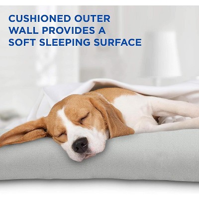 Small Gray and Blue Gel-Based Cooling Pet Bed