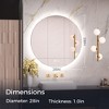 Keonjinn Smart LED Bathroom Vanity Wall Mirror, 3 Color Temperatures Dimmable, Frontlit & Backlit, Dimmable, Acrylic Edge, Anti Fog, Radar Sensor - 3 of 4