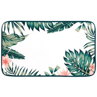 Palm Floral Memory Foam Bath Rug