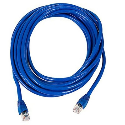 Monoprice Cat6A Ethernet Patch Cable - 20 Feet - Blue | Network Internet Cord - RJ45, Stranded, 550Mhz, STP, Pure Bare Copper Wire, 10G, 26AWG