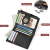 FATMOON Small Wallets for Women,Bifold RFID Blocking Leather Card Holder Compact Wallet with Zipper Coin Pocket for Women - 2 of 4