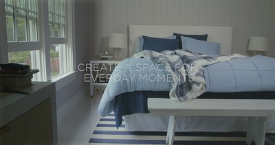 Blue Full Microfiber Reversible Quilt Set