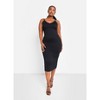 Rebdolls Women's Essential V Neck Midi Bodycon Dress - 2 of 4