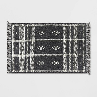 2'3"x3'9" Southwest Plaid Accent Rug Gray - Project 62™