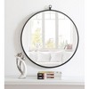 Elegant Lighting Metal frame Round Mirror with decorative hook 24 inch Black finish - 2 of 4