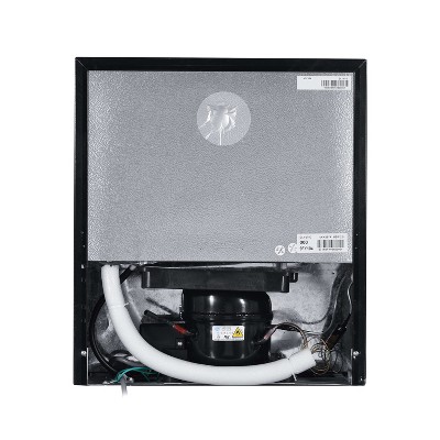 Black Compact Energy Star Mini Fridge with Reversible Door