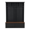 Lycvki 4-in-1 Hall Tree with Wood Grain Bench and Coat Rack - 2 of 4