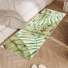 Washable Hallway Runner Rug Modern Tropical Plant Non-Slip Stain-Resistant Low Pile Indoor Home Decor Faux Wool - 4 of 4