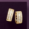 Ross-Simons 1.00 ct. t.w. Baguette and Round Diamond Hoop Earrings in 18kt Gold Over Sterling - 4 of 4