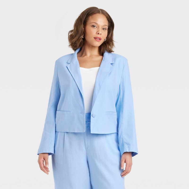 Women's Cropped Blazer - A New Day™, 1 of 6