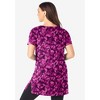 Roaman's Women's Plus Size Ultimate Short Sleeve V Neck Tunic - 3 of 4