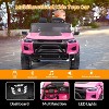 Pink 24V Kids Ride On Truck Car With Remote Control Two Seater Led Lights Mp3 Bluetooth Spring Suspension And Usb Port Pink - 2 of 4