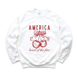 Simply Sage Market Land Of The Free Cherries Sweatshirt - 1 of 4