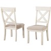 NicBex Vintage Upholstered  Dining Chairs Set of 2 with Cross Back & Comfy Cushions,Rustic Wood Accent Chairs for Dining Room,Living Room - 3 of 4