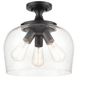 Millennium Lighting Ashford 3 - Light Flush Mount in  Matte Black - 1 of 4