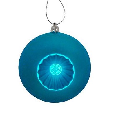 Northlight 6ct Matte Retro Reflector Shatterproof Christmas Ball Ornament Set 4" - Blue