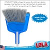 Angle Broom w/Dustpan, Indoor, 9.25" W Head, Smaller Style- Made w/ Recycled Soda Bottles & Polished Aluminum Lightweight Handle, by LOLA, 1 Count - 2 of 4