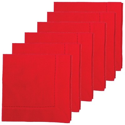 C&F Home Hemstitch Crimson July 4th Napkin Set of 6