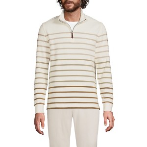 Lands' End Men's Bedford Rib Casual Quarter Zip Sweater - 1 of 3