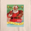 Women's - Coca-Cola - Sip Of Good Taste Vintage Coca Cola Santa Lightweight French Terry Wide Neck Long Sleeve Shirt - 2 of 4