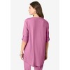 Roaman's Women's Plus Size Zip Front Ultrasmooth Fabric Tunic - 3 of 4
