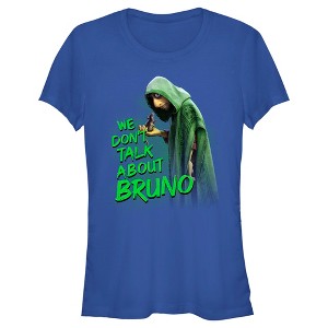 Juniors Womens Encanto We Don't Talk About Bruno Green Text T-Shirt - 1 of 4