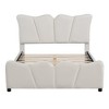 HomeRoots Beige Tufted Velvet Upholstered Full Bed Frame - 4 of 4