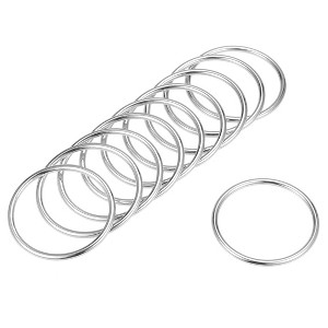 Unique Bargains Zinc Alloy Craft DIY Accessories Hardware Bag Belt O-Ring Buckles 10 Pcs - 1 of 3