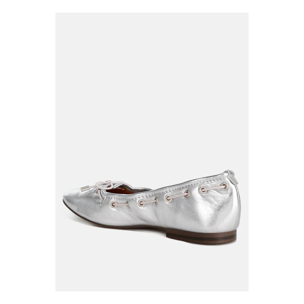 Обувь Rag & Co Womens Marlow Metallic Eyelet Detail Bow Ballerinas 8 — фото 3