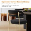 CENGHU Boucle Upholstered Dining Chairs Set of 2, Side Chairs with Curved Backrest & Black Metal Legs, for Dining Room, Living Room - 3 of 4
