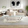 NicBex Modern 55.12" Rectangle Coffee Table with Glass Top and Steel Frame for Living Room and Office - 4 of 4